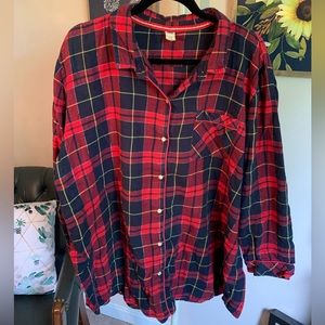 Buffalo Plaid Long Sleep Shirt